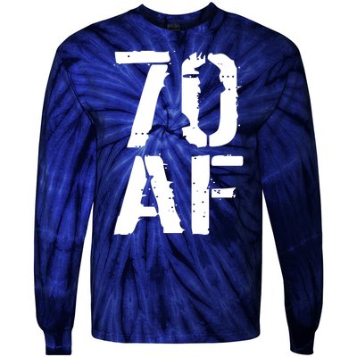 70 AF 70th Birthday Tie-Dye Long Sleeve Shirt