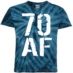 70 AF 70th Birthday Kids Tie-Dye T-Shirt