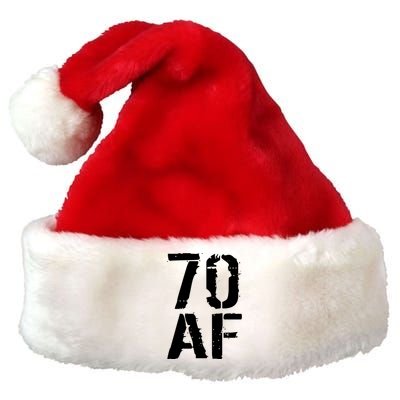 70 AF 70th Birthday Premium Christmas Santa Hat