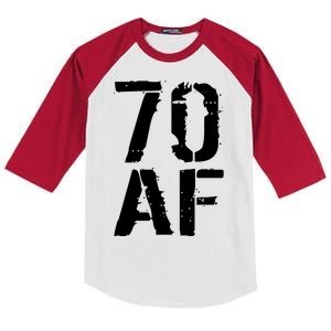 70 AF 70th Birthday Kids Colorblock Raglan Jersey