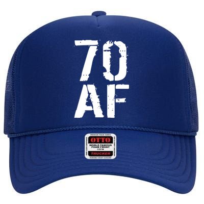 70 AF 70th Birthday High Crown Mesh Back Trucker Hat