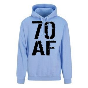 70 AF 70th Birthday Unisex Surf Hoodie