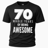 70 Whole Years Of Being Awesome Birthday Cooling Performance Crew T-Shirt