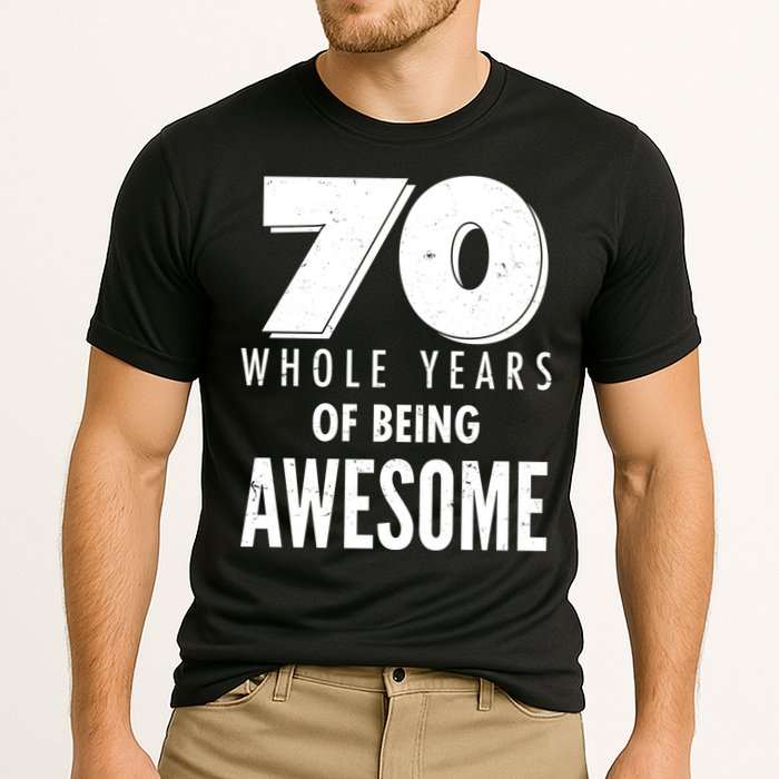 70 Whole Years Of Being Awesome Birthday Cooling Performance Crew T-Shirt