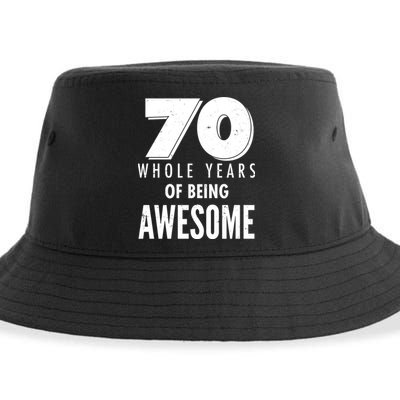 70 Whole Years Of Being Awesome Birthday Sustainable Bucket Hat