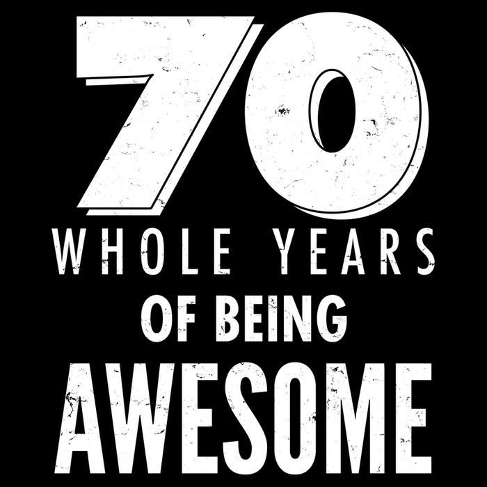 70 Whole Years Of Being Awesome Birthday Zip Tote Bag