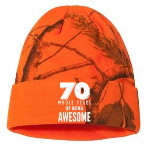 70 Whole Years Of Being Awesome Birthday Kati Licensed 12" Camo Beanie