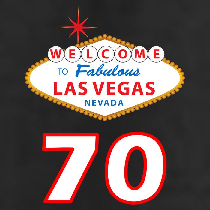 70 Years Old In Vegas 70th Birthday Cool Comfort Performance Bucket Hat