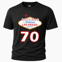 70 Years Old In Vegas 70th Birthday Cooling Performance Crew T-Shirt