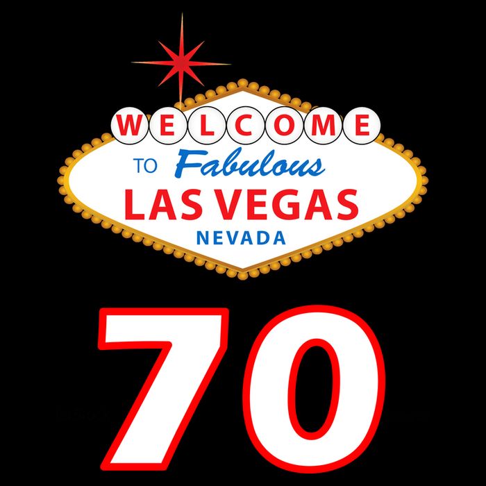 70 Years Old In Vegas 70th Birthday Cooling Performance Crew T-Shirt