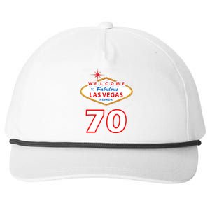 70 Years Old In Vegas 70th Birthday Snapback Five-Panel Rope Hat