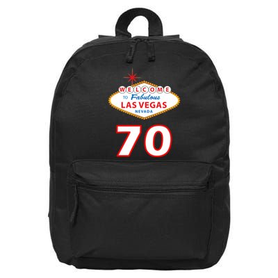 70 Years Old In Vegas 70th Birthday 16 in Basic Backpack