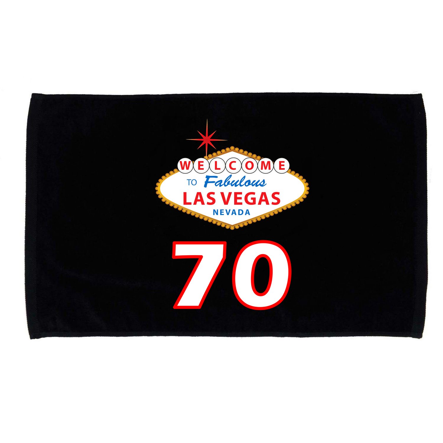 70 Years Old In Vegas 70th Birthday Microfiber Hand Towel