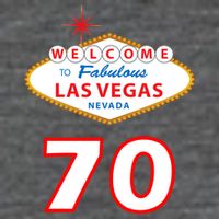 70 Years Old In Vegas 70th Birthday 7 Panel Mesh Trucker Snapback Hat