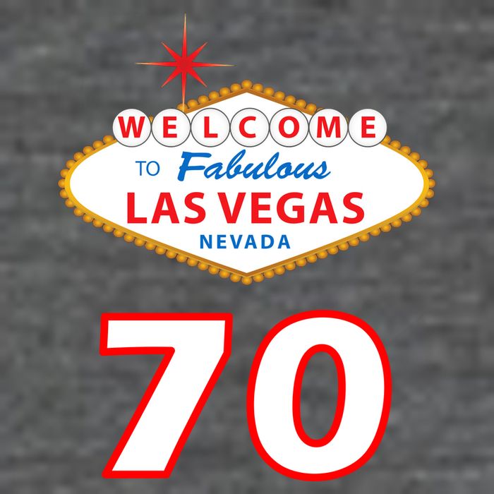70 Years Old In Vegas 70th Birthday 7 Panel Mesh Trucker Snapback Hat