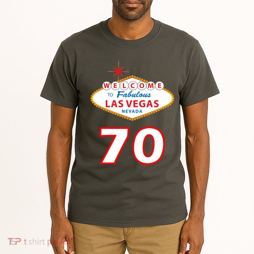 70 Years Old In Vegas 70th Birthday Tall T-Shirt