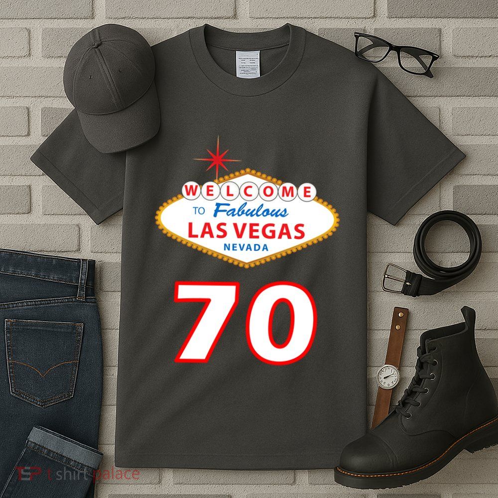 70 Years Old In Vegas 70th Birthday Tall T-Shirt