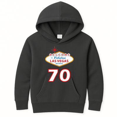 70 Years Old In Vegas 70th Birthday Kids Hoodie