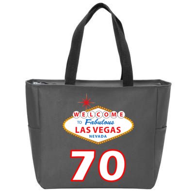 70 Years Old In Vegas 70th Birthday Zip Tote Bag