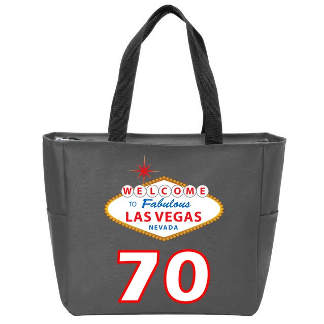 70 Years Old In Vegas 70th Birthday Zip Tote Bag