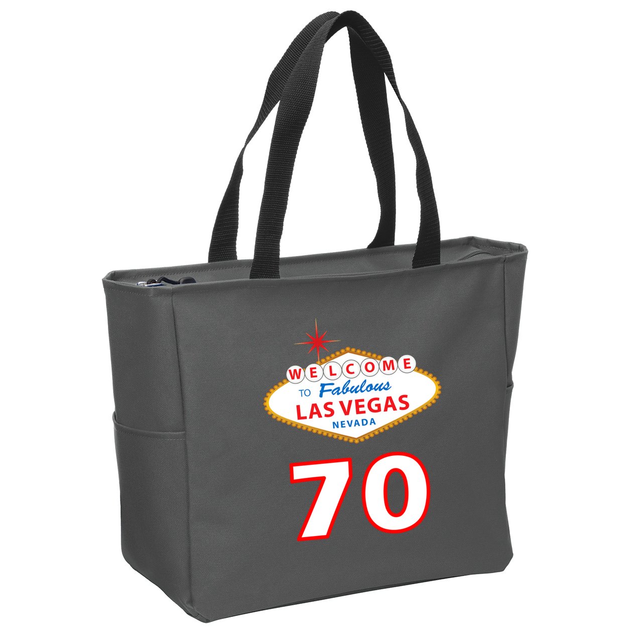 70 Years Old In Vegas 70th Birthday Zip Tote Bag
