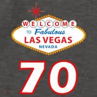 70 Years Old In Vegas 70th Birthday Vector Backpack