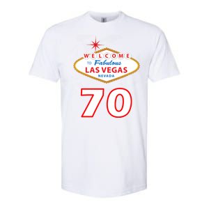 70 Years Old In Vegas 70th Birthday Softstyle CVC T-Shirt