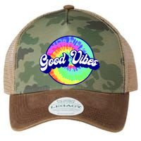 70s Retro Groovy Hippie Good Vibes Legacy Tie Dye Trucker Hat