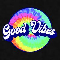 70s Retro Groovy Hippie Good Vibes Ladies PosiCharge Tri-Blend Wicking Tank