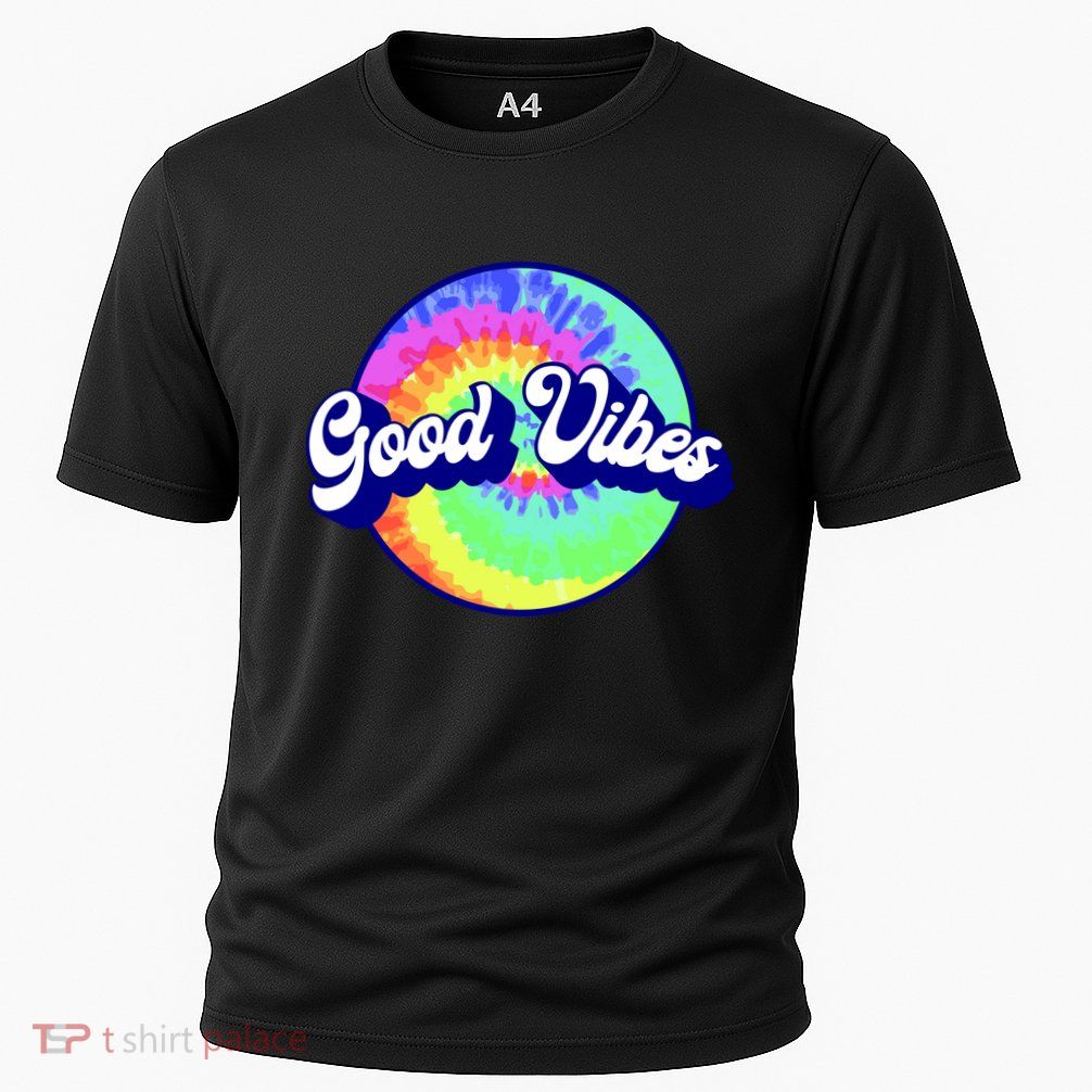 70s Retro Groovy Hippie Good Vibes Cooling Performance Crew T-Shirt
