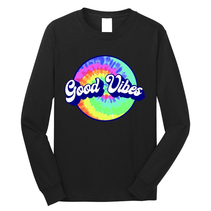 70s Retro Groovy Hippie Good Vibes Long Sleeve Shirt