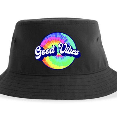 70s Retro Groovy Hippie Good Vibes Sustainable Bucket Hat