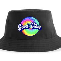 70s Retro Groovy Hippie Good Vibes Sustainable Bucket Hat
