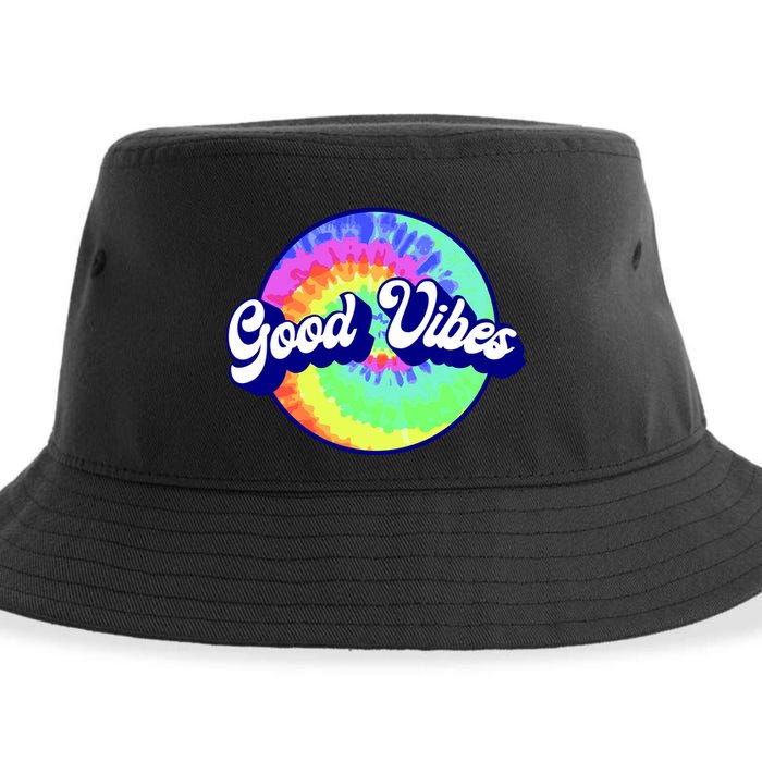 70s Retro Groovy Hippie Good Vibes Sustainable Bucket Hat