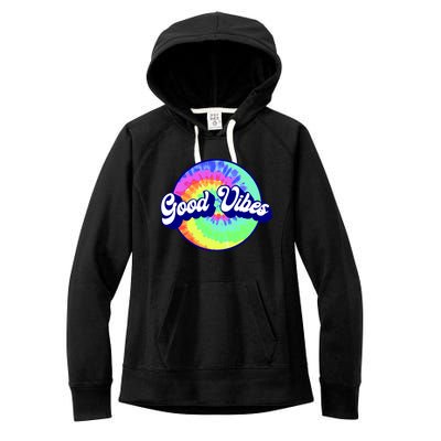 70s Retro Groovy Hippie Good Vibes Women's Fleece Hoodie