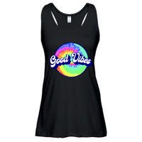 70s Retro Groovy Hippie Good Vibes Ladies Essential Flowy Tank
