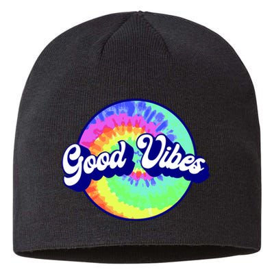 70s Retro Groovy Hippie Good Vibes Sustainable Beanie