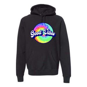 70s Retro Groovy Hippie Good Vibes Premium Hoodie