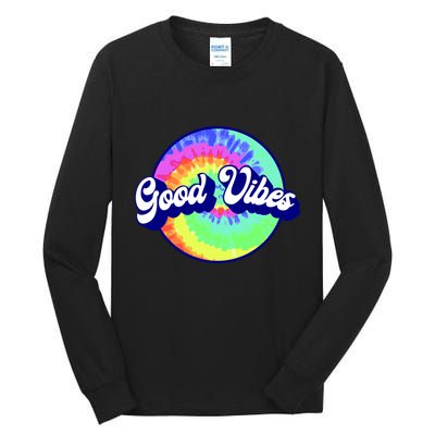 70s Retro Groovy Hippie Good Vibes Tall Long Sleeve T-Shirt
