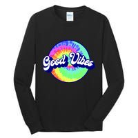 70s Retro Groovy Hippie Good Vibes Tall Long Sleeve T-Shirt