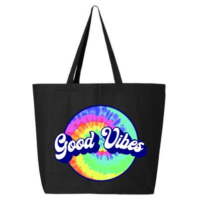 70s Retro Groovy Hippie Good Vibes 25L Jumbo Tote