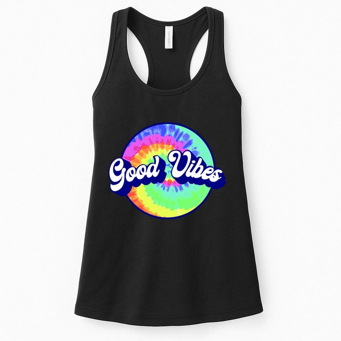 70s Retro Groovy Hippie Good Vibes Womens Tank Top