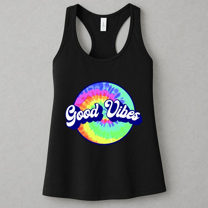 70s Retro Groovy Hippie Good Vibes Womens Tank Top