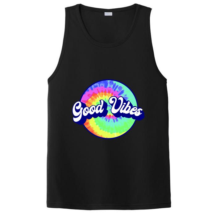 70s Retro Groovy Hippie Good Vibes PosiCharge Competitor Tank
