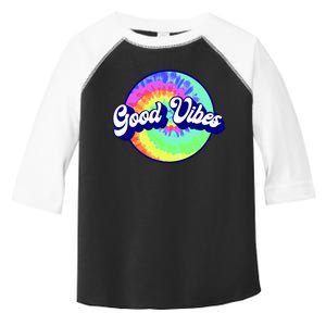 70s Retro Groovy Hippie Good Vibes Toddler Fine Jersey T-Shirt