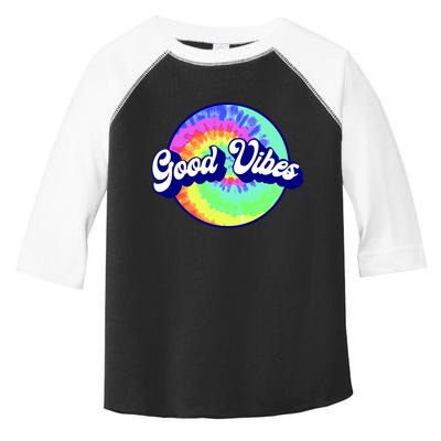 70s Retro Groovy Hippie Good Vibes Toddler Fine Jersey T-Shirt