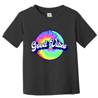 70s Retro Groovy Hippie Good Vibes Toddler T-Shirt