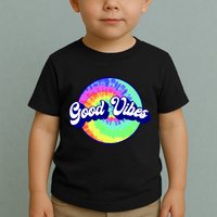 70s Retro Groovy Hippie Good Vibes Toddler T-Shirt