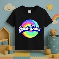 70s Retro Groovy Hippie Good Vibes Toddler T-Shirt