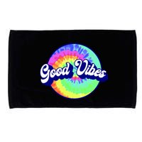 70s Retro Groovy Hippie Good Vibes Microfiber Hand Towel
